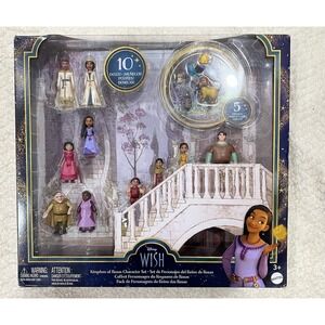 Mattel Disney Wish Kingdom Of Rosas Character Set‎ W/10 Mini Dolls NIB